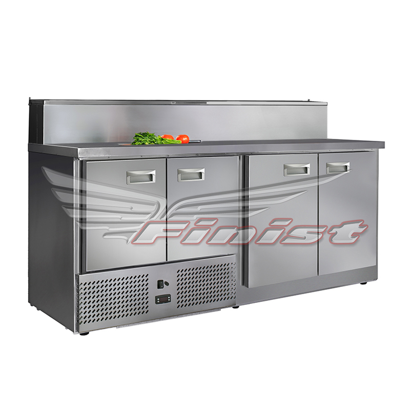 Стол холодильный для пиццы Finist СХСнпц-700-4 нижний агрегат 1900х700х850 мм