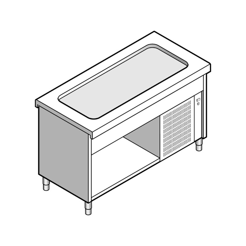 картинка Прилавок EMAINOX 8EGPR15 8045029 с охлаждаемой поверхностью на открытом шкафу