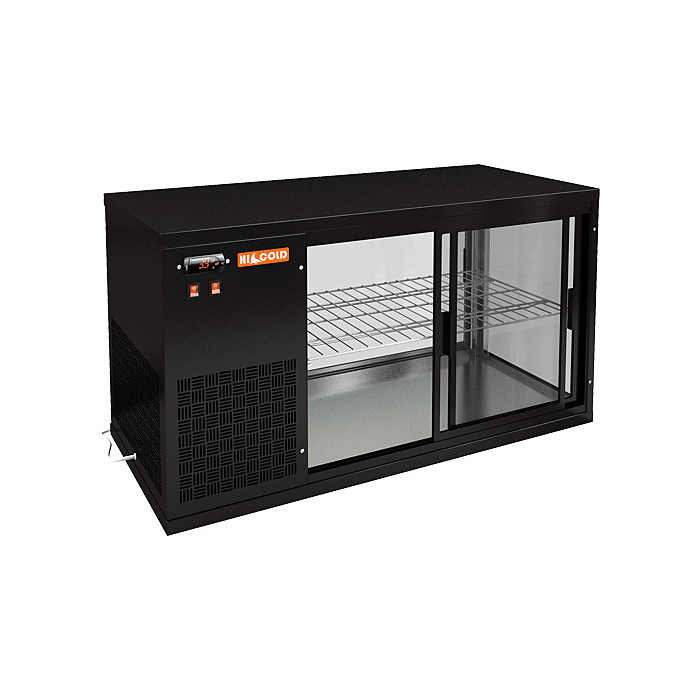 картинка Настольная холодильная витрина HICOLD VRL 1300 L Bronze / Beige / Brown / Black