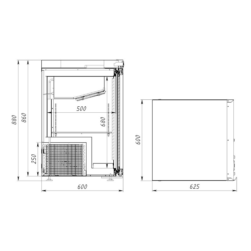 Шкаф холодильный ARKTO DC0.13-S