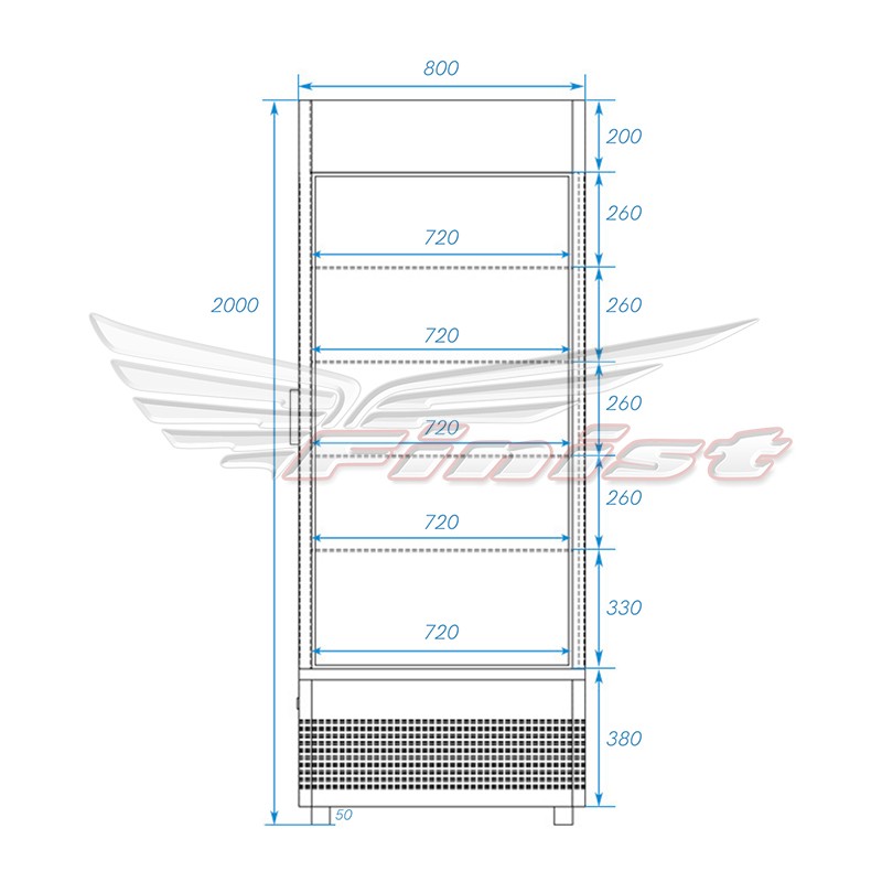 картинка Вертикальная холодильная витрина FINIST POLINA P-5