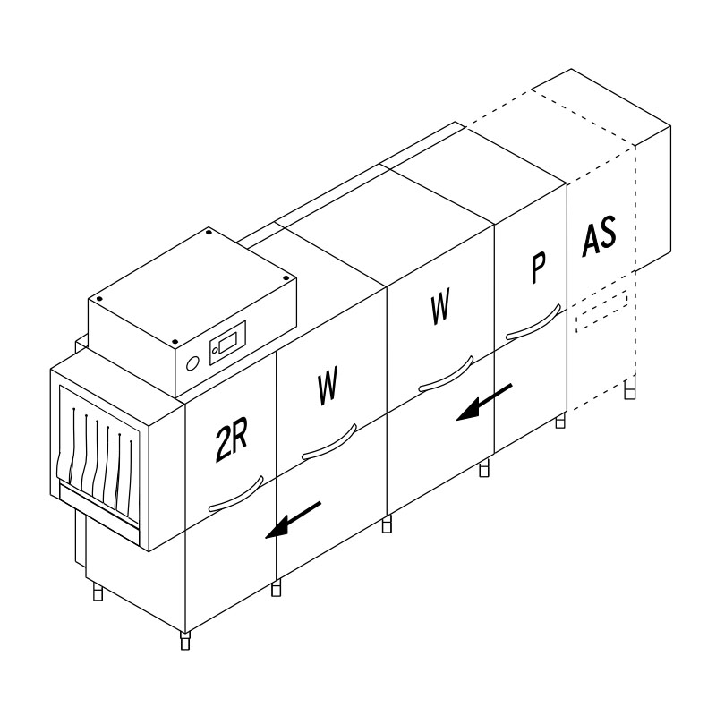 Машина посудомоечная конвейерная DIHR RX 356 AS V