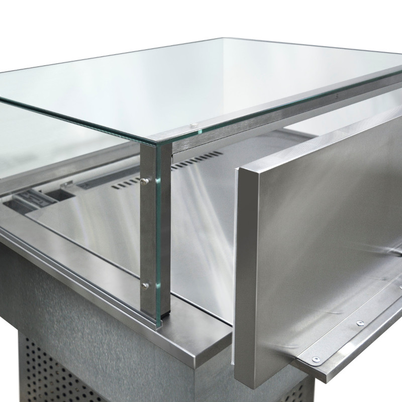 Встраиваемая горизонтальная кондитерская холодильная витрина FINIST GLASSIER SLIDE GS-11/65/3