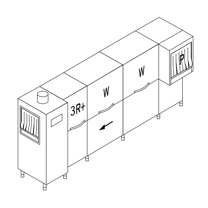 Машина посудомоечная конвейерная DIHR RX 360 LC