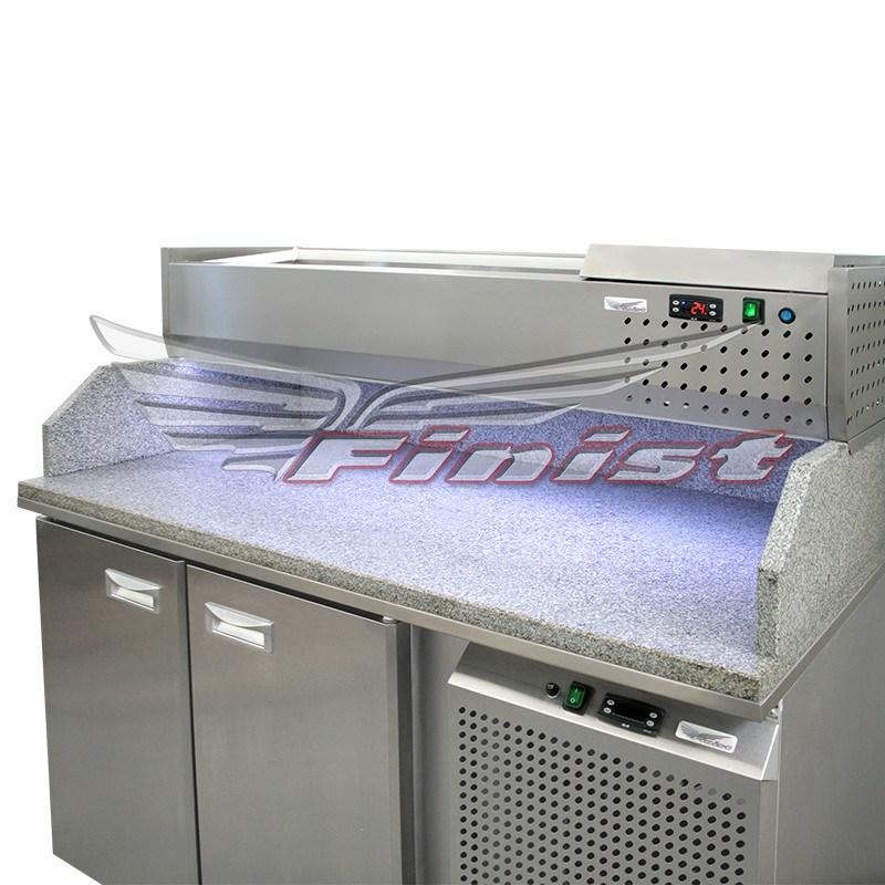 картинка Стол холодильный для пиццы Finist СХСпцгб-700-1 гранит с бортом 900x700x1050 мм
