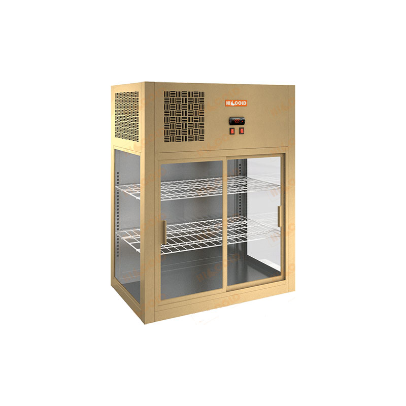 Настольная пристенная холодильная витрина HICOLD VRH 790 Bronze / Beige / Brown / Black