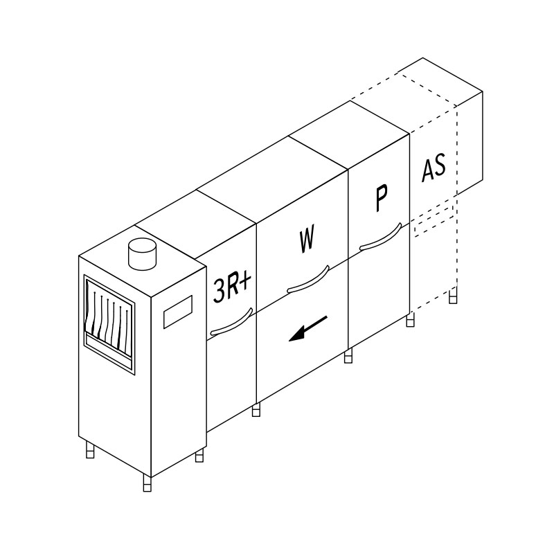 картинка Машина посудомоечная конвейерная DIHR RX 300 AS