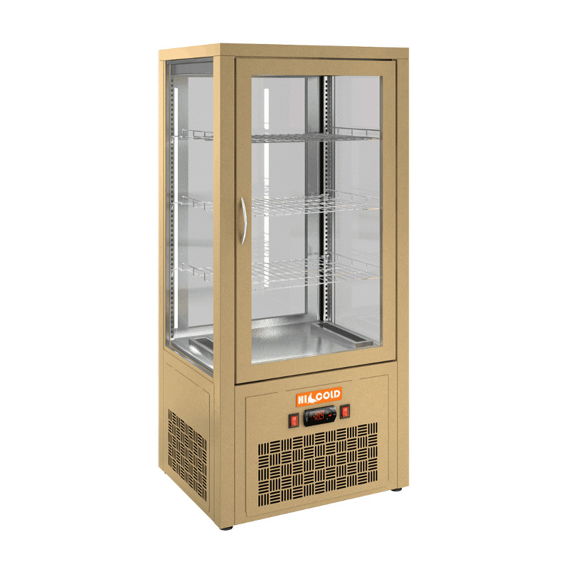 картинка Настольная сквозная холодильная витрина HICOLD VRC T 100 Bronze / Beige / Brown / Black