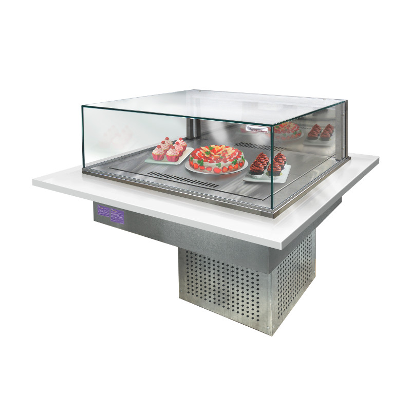 Встраиваемая горизонтальная кондитерская холодильная витрина FINIST GLASSIER SLIDE GS-11/65/3