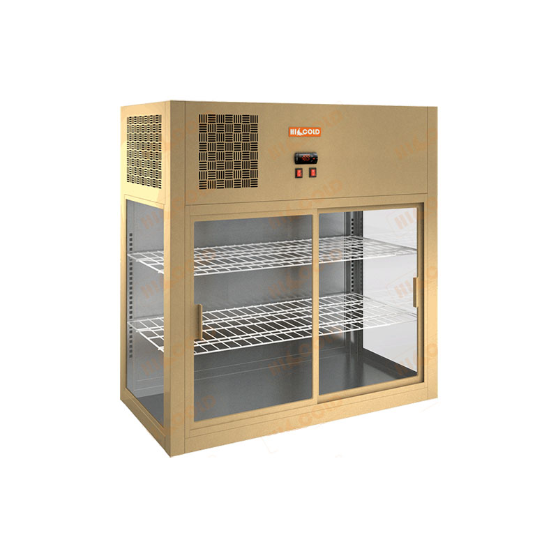 Настольная пристенная холодильная витрина HICOLD VRH 990 Bronze / Beige / Brown / Black